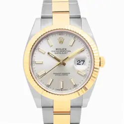 2024 NEW ROLEX DATEJUST 41 126333 18K GOLD STEEL SILVER STICKS DIAL OYSTER WATCH