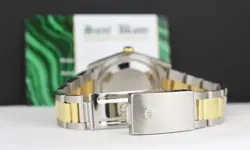 ROLEX 36mm 18kt Gold & SS DateJust Champagne Dial Smooth Bezel 16233 SANT BLANC