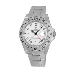 ROLEX STAINLESS STEEL 40MM EXPLORER II WHITE # 16570 T LIFETIME WARRANTY BOX