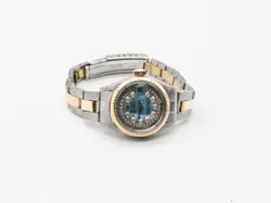 $7000 TUDOR BY ROLEX DATEJUST BLUE MOP DIAMOND 14K YELLOW GOLD SS LADIES WATCH