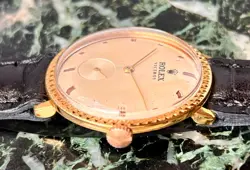 VTG ROLEX VICEROY BEIGE DIAL 18Kts GOLD PLATED CASE CIRCA 1930 APROX