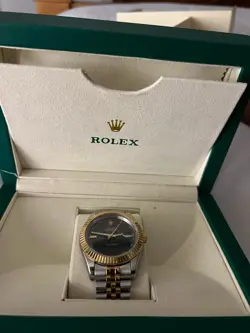 MINT ROLEX DATEJUST 41, YELLOW ROLESSOR FLUTED BEZEL JUBILEE BRACELET