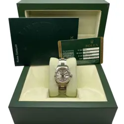 ROLEX DATEJUST 26MM 179174 STAINLESS STEEL SILVER DIAMOND DIAL WATCH BOX PAPERS