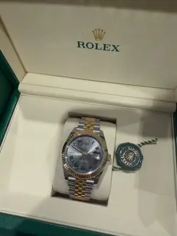 ROLEX DATEJUST 41 MM 126333 TWO TONE JUBILEE BRACELET WITH GOLD BEZEL WIMBLEDON