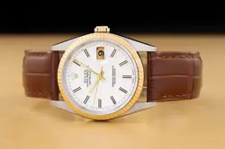 W/ BROWN LEATHER