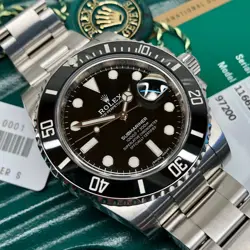 ROLEX SUBMARINER DATE 116610LN STEEL WRISTWATCH WITH BOX AND PAPERS