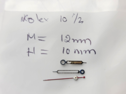 VINTAGE ROLEX HANDS SET FOR CALIBER  700 / 710 ( 10 1/2 ) HUNTER .