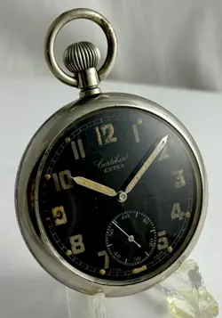 WWII Cortebert Extra (Rolex cal) British Military G.S.T.P Pocket Watch c.1942