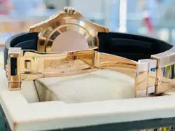 Rolex Yacht-Master Rose Gold 40 126655 Custom Rainbow Bezel Pave Diamond Dial BP