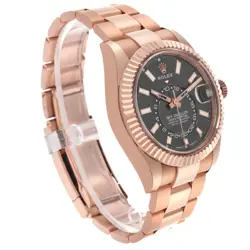 Rolex Sky-Dweller Rose Gold Slate Dial Mens Watch 336935 Box Card