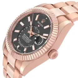 Rolex Sky-Dweller Rose Gold Slate Dial Mens Watch 336935 Box Card