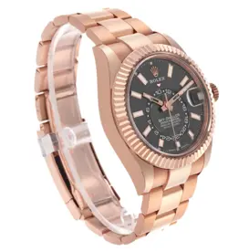 Rolex Sky-Dweller Rose Gold Slate Dial Mens Watch 336935 Box Card