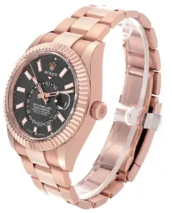 Rolex Sky-Dweller Rose Gold Slate Dial Mens Watch 336935 Box Card