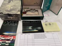 ROLEX 16014 DATEJUST 36MM GREY TAPESTRY DIAL BOX & PAPERS FRESH SERVICE JUBILEE!