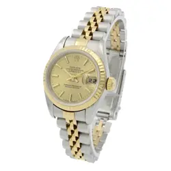 LADIES' ROLEX OP DATEJUST TWO-TONE WATCH REF.69173 CHAMPAGNE DIAL 26MM W160201-1