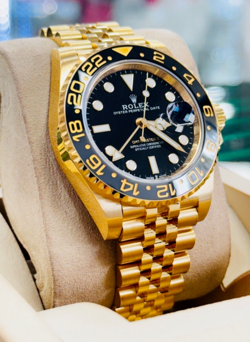 ROLEX GMT-MASTER II 126718GRNR 18K YELLOW GOLD JUBILEE BRACELET BOX/PAPER UNWORN
