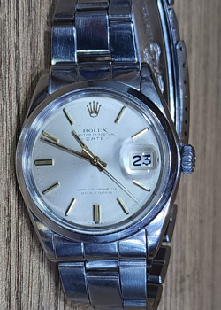 ROLEX OYSTER PERPETUAL DATE 1500 AUTOMATIC 34MM VINTAGE WRISTWATCH
