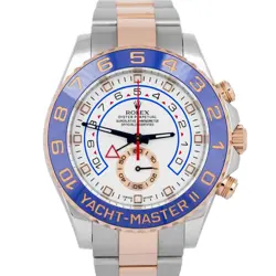 ROLEX YACHT-MASTER II 44MM 18K ROSE GOLD STAINLESS STEEL REGATTA WATCH 116681