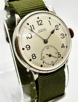 Vintage Rolex Marconi Jumbo 40 mm Silvered Dial