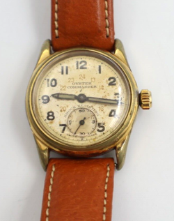 ROLEX OYSTER COMMANDER GOLD PLATED AUTOMATIC MEN'S WATCH, WORKING
