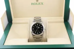 2008 ROLEX EXPLORER 114270 ENGRAVED REHAULT BLACK DIAL SS OYSTER NO PAPERS 36MM