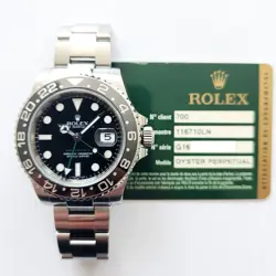 2019 ROLEX GMT-MASTER II 116710LN, 40MM, STEEL, BLACK BEZEL, BOX & PAPERS