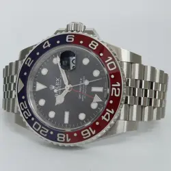 ROLEX GMT-MASTER II PEPSI JUBILEE BRACELET STAINLESS STEEL BLACK DIAL 126710BLRO