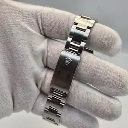 ROLEX OYSTER PERPETUAL DATE 15200 STAINLESS STEEL SILVER DIAL 34MM WATCH