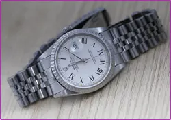 ROLEX 16030 BUCKLEY DIAL DATEJUST SAPPHIRE CRYSTAL QUICK SET AUTOMATIC  CAL 3035