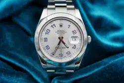 ROLEX DATEJUST 41MM 116300 SILVER BLUE ARABIC DIAL