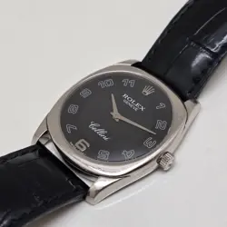 ROLEX 4233 CELLINI DANAOS WHITE GOLD BLACK ARABIC DIAL 33 MM (V.GOOD & ORIGINAL)