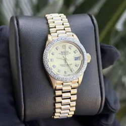 ROLEX DATEJUST REF: 6917 PRESIDENTIAL 26MM 18K YELLOW GOLD DIAMOND LADIES WATCH