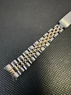 Rolex 7834 14K Gold & Steel folded Bracelet 13mm Ladies