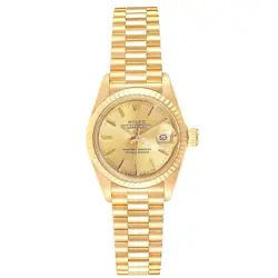 ROLEX DATEJUST PRESIDENT 6917 LADIES 18K YELLOW GOLD WATCH WITH CHAMPAGNE DIAL
