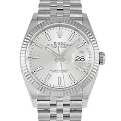 ROLEX DATEJUST 36 SILVER DIAL WATCH 126234