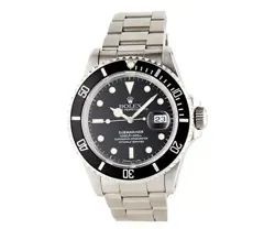1989 ROLEX SUBMARINER 16610, 40MM, BLACK DIAL, STAINLESS STEEL MEN’S WATCH W/BOX