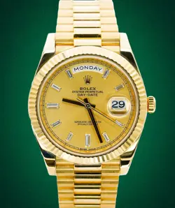 ROLEX DAY-DATE 40MM PRESIDENT 228238 CHAMPAGNE DIAMOND BOXES/PAPERS!