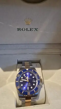 GOLD/STEEL BLUE DIAL