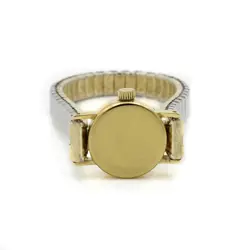 Vintage Ladies Rolex 18k Manual Cocktail Watch 15mm Silver Dial AS IS #WB2074