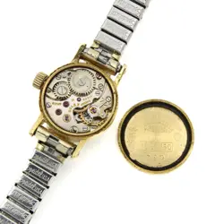 Vintage Ladies Rolex 18k Manual Cocktail Watch 15mm Silver Dial AS IS #WB2074
