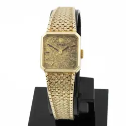 LADIES 14K ROLEX COCKTAIL WATCH CHAMPAGNE DIAL 18MM MANUAL WIND AS-IS #W166351-1