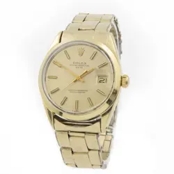 Vintage Rolex OP Date Ref. 1550 Gold-Capped Case Champagne Dial 34mm #W161587-1