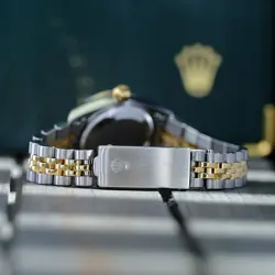 ROLEX LADIES DATEJUST 69173 PINK DIAMOND DIAL 18K GOLD STAINLESS STEEL WATCH