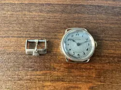 ROLEX DENNISON 29MM 1930S 9CT SOLID GOLD WATCH WITH 9CT DENNISON ROLEX BUCKLE