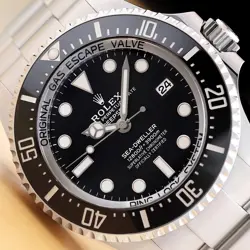 2023 NEW CARD ROLEX SEA-DWELLER DEEPSEA 136660 44MM BLACK CERAMIC STEEL WATCH