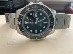 ROLEX SEA-DWELLER 126600 SILVER OYSTER BRACELET WITH BLACK BEZEL EXCELLENT CONDI