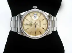 36MM STAINLESS STEEL ROLEX DATEJUST 16220 AUTOMATIC BRACELET WRISTWATCH