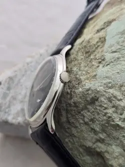 ROLEX MARCONI  A CUERDA DE HOMBRE DIAL RESTAURADO COLOR NEGRO CAJA  NICKEL