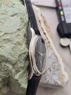 ROLEX MARCONI  A CUERDA DE HOMBRE DIAL RESTAURADO COLOR NEGRO CAJA  NICKEL