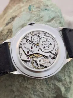 ROLEX MARCONI   A CUERDA DE HOMBRE DIAL RESTAURADO COLOR TURQUESA CAJA NIQUEL